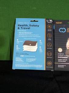lot 253 image: Brand New Special Lot of 2 Copper Compression Copper Infused Face Mask 2-Pack (4 Total)