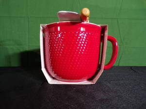 lot 322 image: CWC - Cook With Color 3 Piece Baking Set (Ceramic Mixing Bowl  Silicone Spatula  Silicone Whisk)