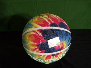 lot 335 image: Spaulding Rainbow Colored Basketball (Never Used)