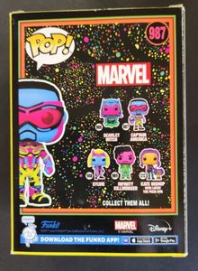 lot 194 image: Funko PopMarvel Falcon Captain America -Sam Blacklight #987 Targe