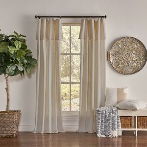 lot 204 image: 1pc Light Filtering Drop Cloth Window Curtain Panel - Mercantile