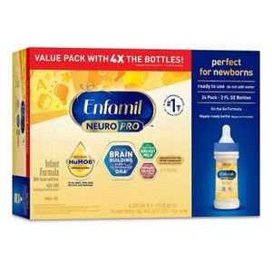 lot 274 image: Enfamil NeuroPro Ready to Feed Infant Formula Bottles - 2 fl oz Each24ct (Exp 1012023) ((MSRP $28.49))