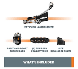 lot 14 image: WORX NITRO POWER SHARE 80V 21 5.0Ah Self-Prope lled Mower