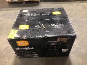 21.5 in. Blackjack Charcoal Kettle Grill in Black with 382 sq. in. Cooking Space by OKLAHOMA JOES Customer Returns See Pictures