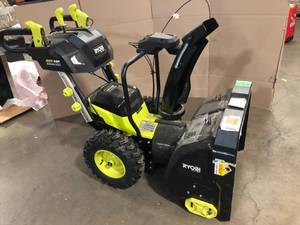 40V HP Brushless Whisper Series 24 2-Stage Cordless Electric Self-Propelled Snow Blower by RYOBI No Battery and charger  Customer Returns See Pictures