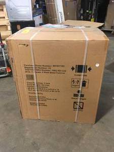 Ready-to-Assemble 24-Gauge Steel 1-Drawer 2-Door Garage Base Cabinet in Black (28 in. W x 33 in. H x 18 in. D by Husky Customer Returns See Pictures
