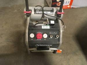4.5 Gal. Portable Electric-Powered Silent Air Compressor by Husky Customer Returns See Pictures