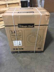 2.6 cu. ft. White Compact Electric Dryer by Magic Chef Customer Returns See Pictures