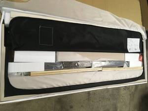 Laval Linen King Button Tufted Bed Frame by Furinno Customer Returns See Pictures