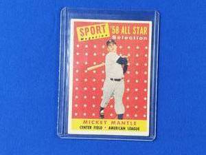 Mickey Mantle Sport Magazine 58 All Star Selection Topps 487