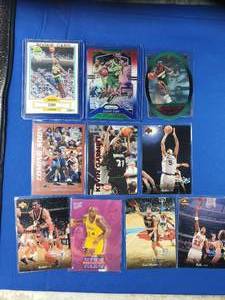 Lot of 10 Cards Including Shawn Kemp Rookie, Olajuwon, Garnett, Payton, Shaq, Pippen