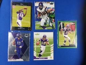 Lot of 5 Vikings Including Sidney Rice, Adrian Peterson, Adam Thielen