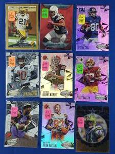 Lot of 9 Numbered Cards Including Antonio Gates, Charles Woodson, Victor Cruz, Kevin Johnson, Pierre Garcon, Jonny Manziel, Charles Gaines, Brian Hartline, David Lafleur
