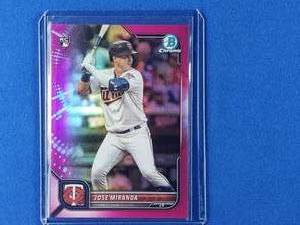 Jose Miranda Rookie Card Pink Refractor Numbered 86 of 299