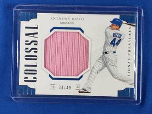 Anthony Rizzo national Treasures Colosal Patch Numbered 3049 Card No CM-AR