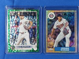 Lot of 2 Jhoan Duran Topps Chrome Rooke Card T87C-62, Topps Chrome US277 Rookie Numbered 287499