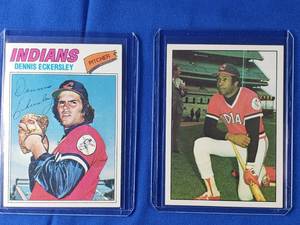 Lot of 2 Dennis Eckersley 1977 Topps #525, Frank Robinson 1975 SSPC #525