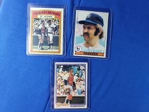 Lot of 3 Thurman Munson Thurman Munson in Action #442, Topps 310 and Topps 60