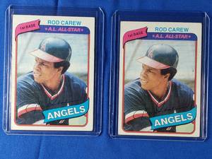 Lot of 2 Rod Carew A.L. All-Star Topps #700