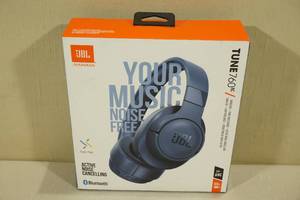 lot 12 image: JBL Tune 760NC Bluetooth Noise-Cancelling Over-the-Ear Headphones  Blue