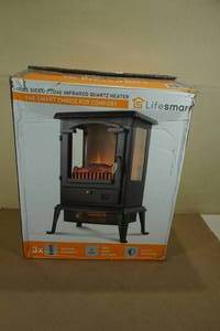 lot 65 image: LifeSmart 17 3-Sided Electric Stove Heater with Top Heater