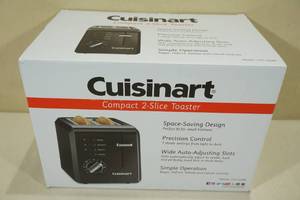 lot 107 image: Cuisinart 2-Slice Compact Toaster -Black
