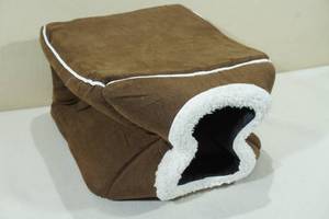 lot 111 image: PAW Cozy Cave Enclosed Cube Pet Bed - SmallMedium, Dark Coffee