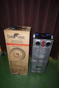 lot 147 image: beFree Sound Bluetooth 10 Double Subwoofer Portable Party Speaker with Wireless Microphone