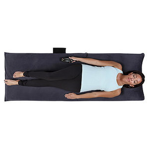 lot 138 image: Comfort Products Relaxzen Plush Massage Mat with Lumbar Heat and Pillow - Gray