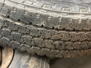 lot 9 image: Set Of (3) 8-Lug Wheels & Tires