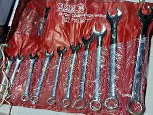 lot 820 image: Grip Combination Wrench Set 12-piece