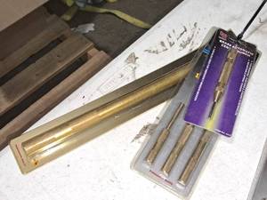 lot 890 image: Lot of (5) Brass Center Punches