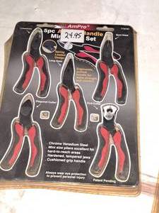 lot 909 image: AmPro Arched Handle Mini Pliers Set T19191 5-piece (in original packaging)