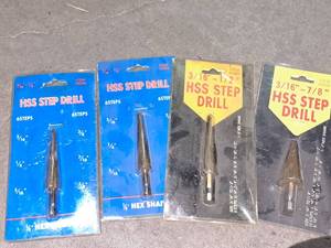 lot 912 image: Lot of (4) 316-12 HSS Step Drill (in original packaging)