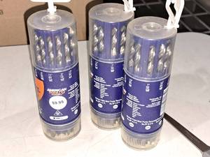 lot 913 image: Lot of (3) Drillminder Plus DrillDrive Set 60175 23-piece (in original packaging)