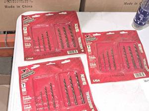 lot 920 image: Lot of (3) Vermont American Industrial Cobalt Drill Bit Sets 5-piece (in original packaging)