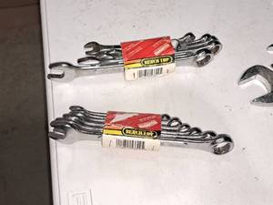 lot 988 image: Lot of (2) Bench Top Metric Combination Wrench Sets (in original packaging)