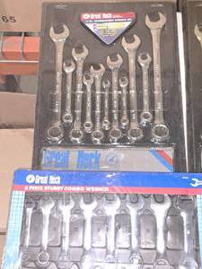 lot 876A image: Great Neck Hand Tools (in original packaging) - Metric Stubby Combo Wrench Set 8-piece, SAE Combination Wrench Set 11-piece