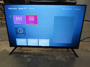 lot 812 image: Hisense 32 Class 720P HD LED LCD Roku Smart TV H4030F Series 32H4030F3
