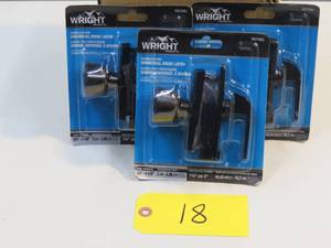 lot 18 image: 9 Pack Lot Wright Products Universal Screen and Storm Latch - Black