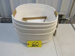 lot 60 image: 4 Pack Rope Baskets White