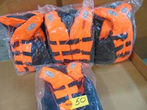 lot 50 image: 4 Pack Lot Jarusite LIfe Jackets