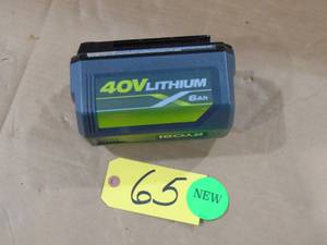 lot 65 image: Ryobi 40v Lithium 6Ah Battery