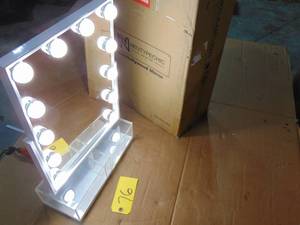 lot 76 image: NeuType 21x13 Hollywood Vanity Mirror for Makeup