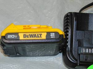lot 34 image: DeWalt 20V DCB203  2.0Ah Max XR Lithium Battery DCB112 Charger