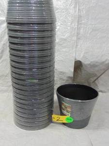 lot 2 image: 22 Pack Southern Patio Cabana 12 in. x 9.38 in. Gray High-Density Resin Planter