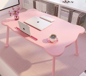 lot 39 image: Foldable Laptop Table, Bed Desk Pink