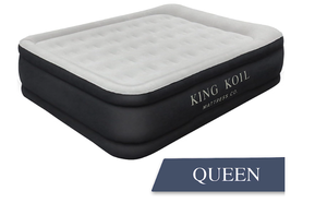 lot 70 image: King Koil Luxury Air Mattress Queen with Built-in Pump 20 inch Height