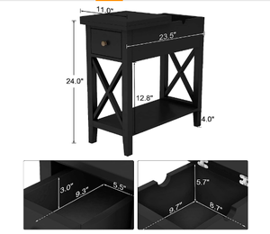 lot 73 image: ChooChoo Flip Top Open End Table Black