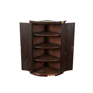 lot 125 image: Georgian Round Corner Hanging Cupboard